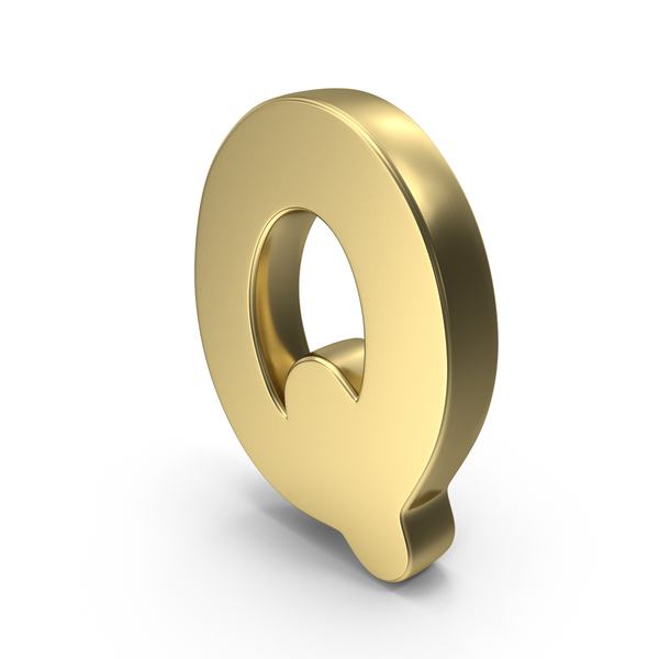 Roman Alphabet: Font Cute Q Gold PNG & PSD Images
