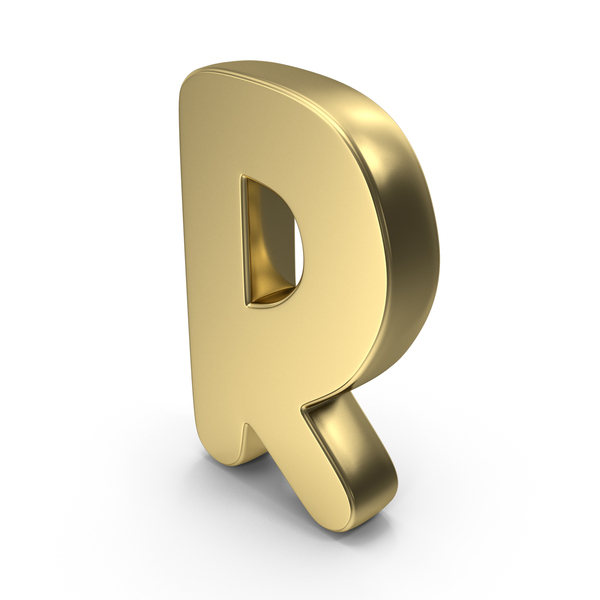 Roman Alphabet: Font Cute R Gold PNG & PSD Images