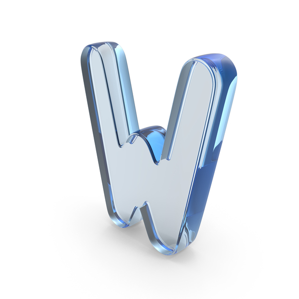 Roman Alphabet: Font Cute W Glass Blue PNG & PSD Images Roman Alphabet: Font Cute W Glass Blue PNG & PSD Images