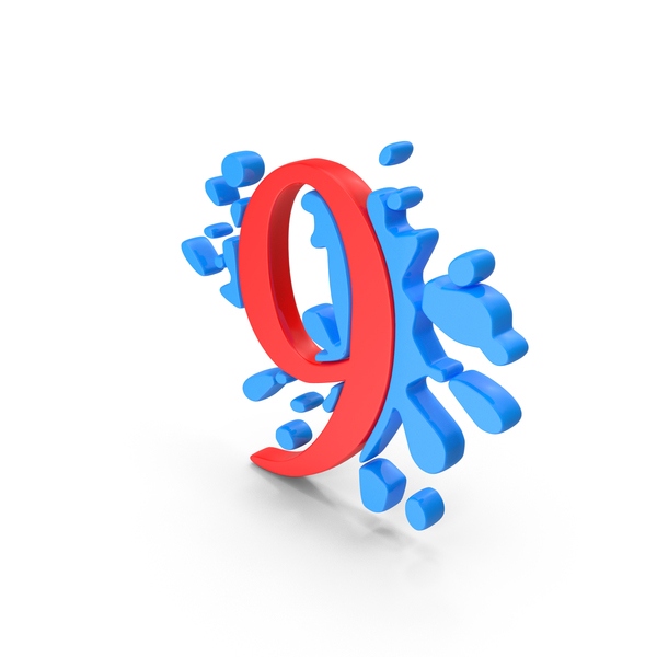 Fonts Splash Number 9 PNG & PSD Images Fonts Splash Number 9 PNG & PSD Images