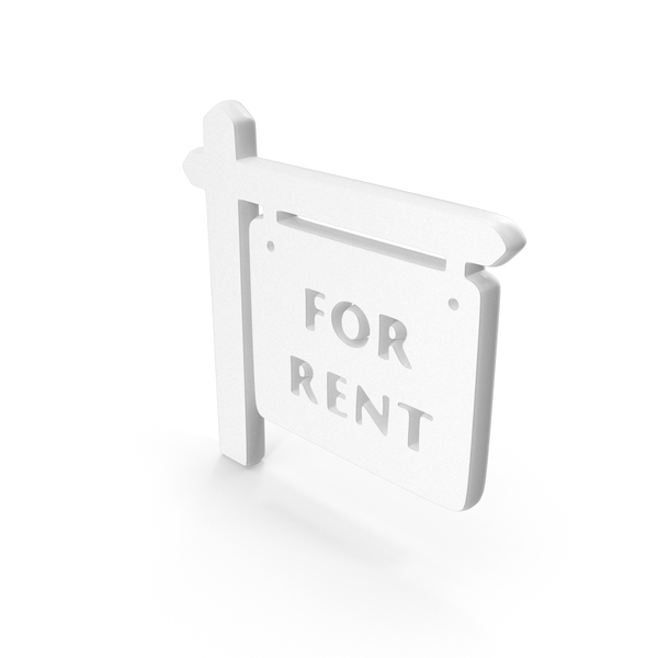 Symbols: For Rent Board Icon White PNG & PSD Images