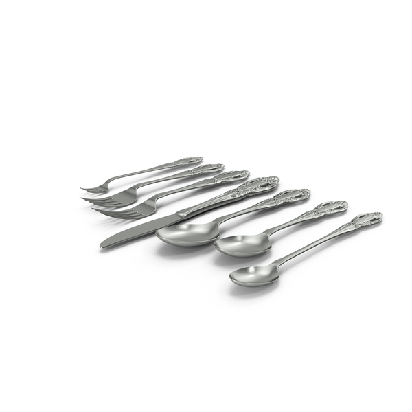 Flatware: Formal Silverware Set PNG & PSD Images Flatware: Formal Silverware Set PNG & PSD Images