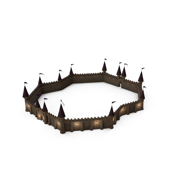 Gothic: Fort Stronghold Wall at Night PNG & PSD Images Gothic: Fort Stronghold Wall at Night PNG & PSD Images