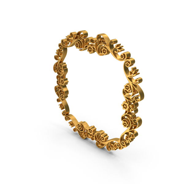 Picture: Frame Boarder Wreaths Circlets Square Small Gold PNG & PSD Images