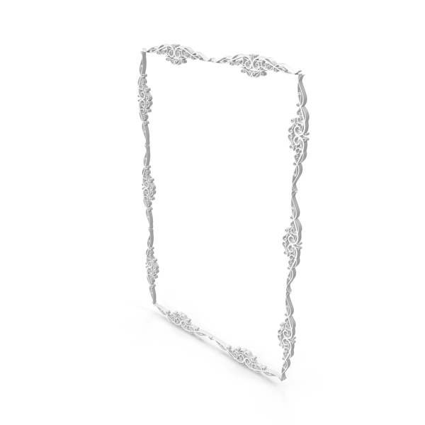 Picture: Frame Decorative Ornamental Stylish Rectangle Small White PNG & PSD Images