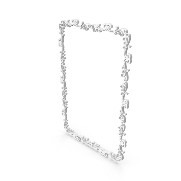 Picture: Frame Decorative Ornamental Stylish Rectangle Small White PNG & PSD Images