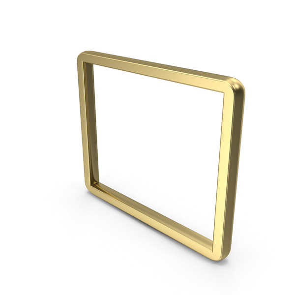 Symbols: Frame Square Shape Gold PNG & PSD Images