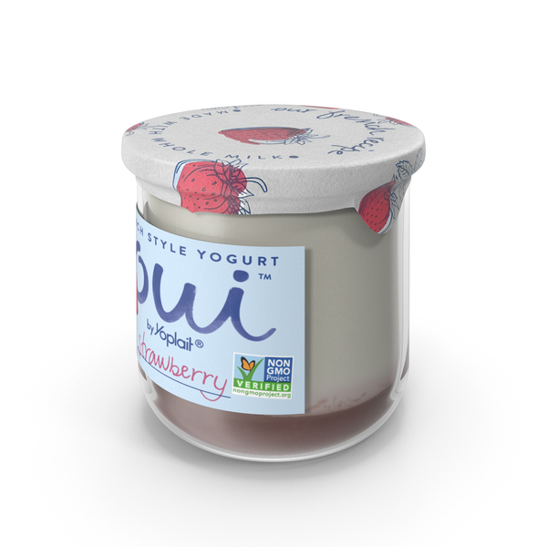 French Style Oui Yogurt Container Full PNG & PSD Images