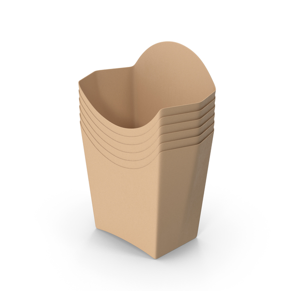 Food Container: Fries Paper Box Stack PNG & PSD Images