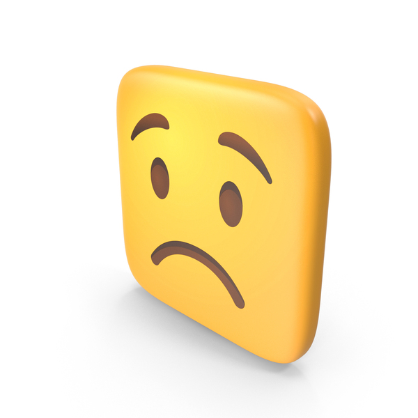 Facial Expression: Frowning Face Square Emoji PNG & PSD Images Facial Expression: Frowning Face Square Emoji PNG & PSD Images