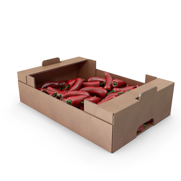 Jalapeno: Fruit Cardboard Box with Chili Peppers PNG & PSD Images