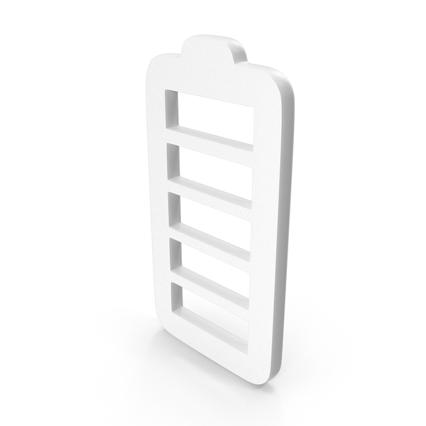 Full Charge Battery Icon White PNG & PSD Images