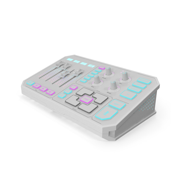 Studio Mixer: Futuristic Online Broadcast Remote Control White Lights On PNG & PSD Images Studio Mixer: Futuristic Online Broadcast Remote Control White Lights On PNG & PSD Images