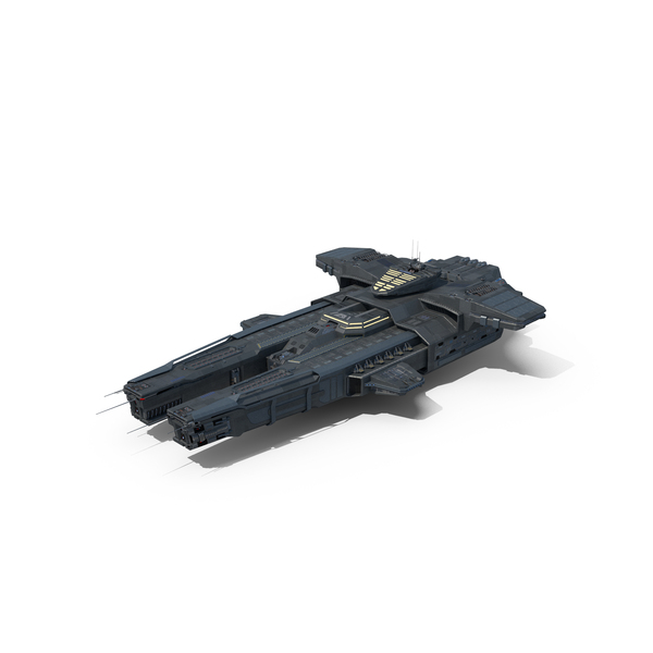 Science Fiction Spacecraft: Futuristic Spaceship Carrier PNG & PSD Images