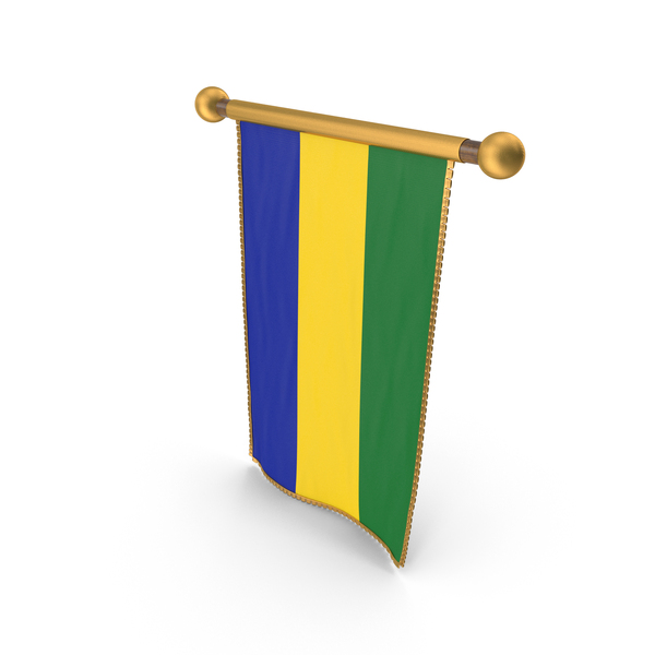 Gabon Country Hanging Flag Design PNG & PSD Images Gabon Country Hanging Flag Design PNG & PSD Images