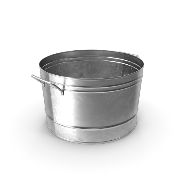 Bath: Galvanized Steel Round Tub PNG & PSD Images