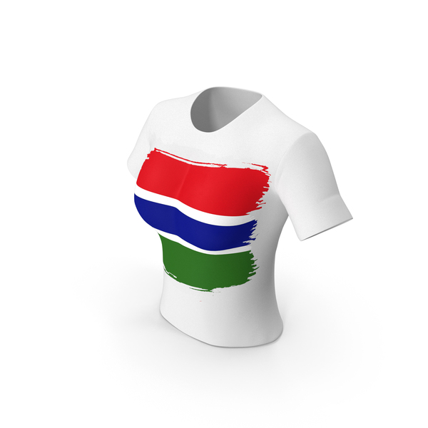 Tank Top: Gambia Country Flag Paint On T Shirt Women PNG & PSD Images