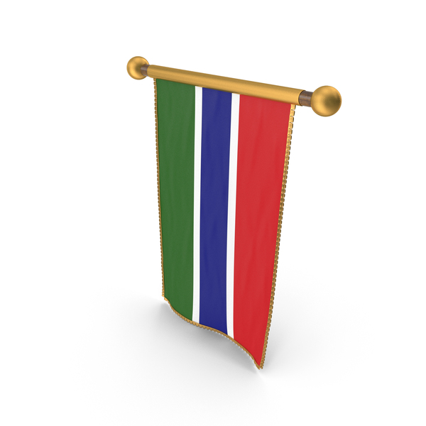 Gambia Country Hanging Flag Design PNG & PSD Images