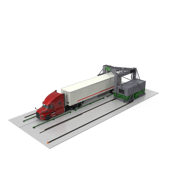 Gantry Inspection System with Semi Trailer Truck PNG & PSD Images Gantry Inspection System with Semi Trailer Truck PNG & PSD Images