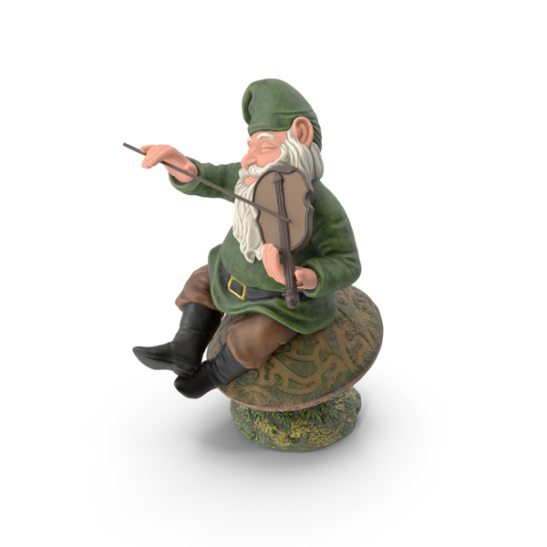 Garden Gnome with Fiddle on Mushroom PNG & PSD Images Garden Gnome with Fiddle on Mushroom PNG & PSD Images