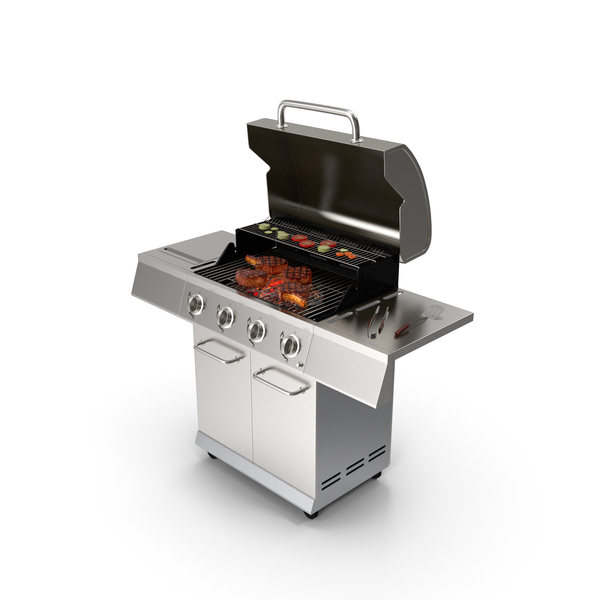 Gas Grill with Meat and Vegetables PNG & PSD Images Gas Grill with Meat and Vegetables PNG & PSD Images