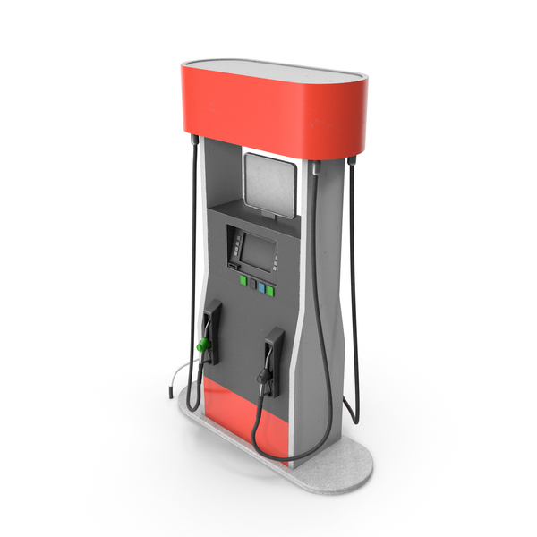 Retro: Gas Pump with Platform PNG & PSD Images