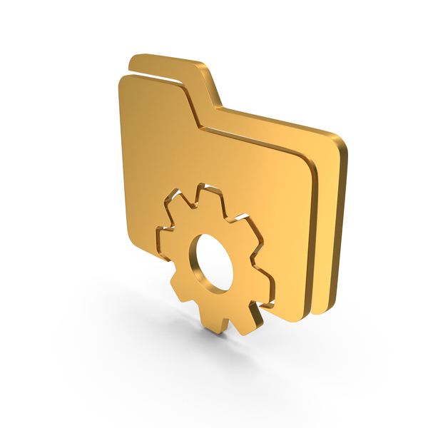 Computer Icon: Gear Folder Settings PNG & PSD Images