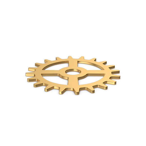 Clock Mechanism: Gear Gold PNG & PSD Images