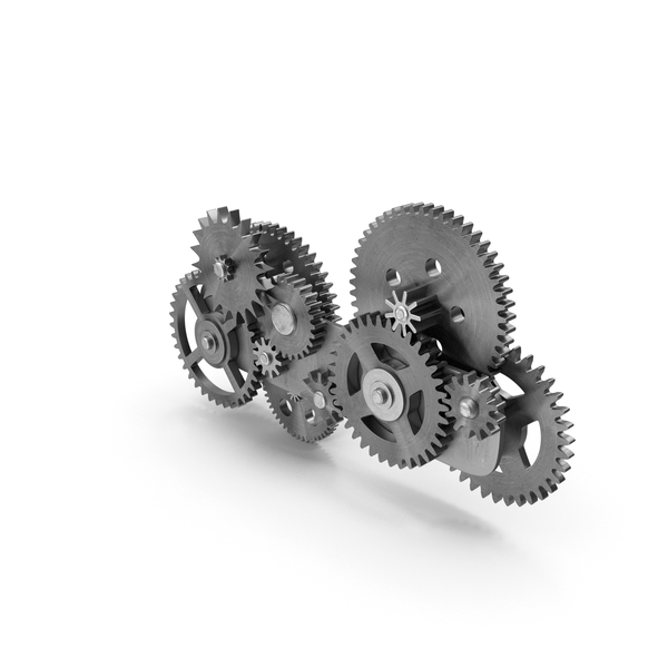 Gear Mechanism Silver PNG & PSD Images
