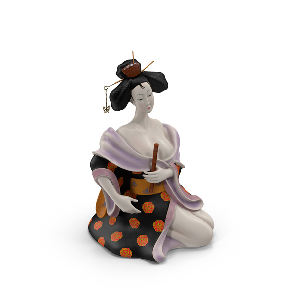 Geisha Statue PNG & PSD Images