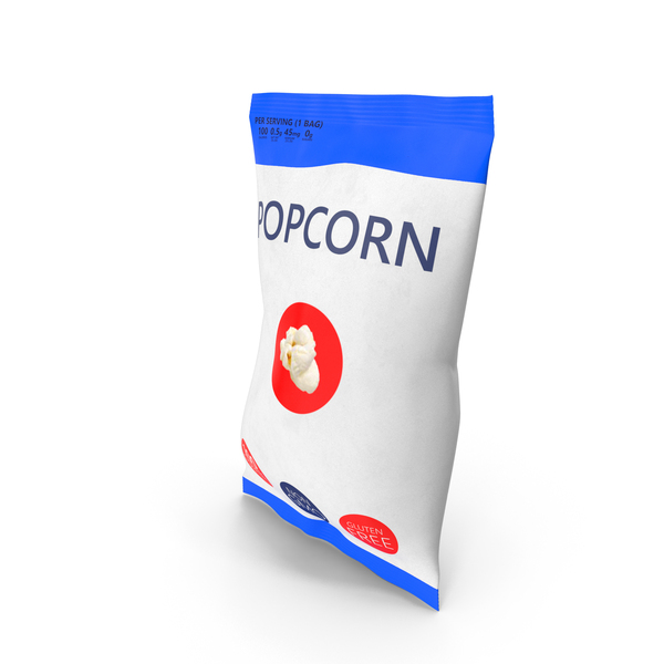 Generic Blue Label Popcorn Bag PNG & PSD Images Generic Blue Label Popcorn Bag PNG & PSD Images