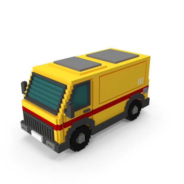Panel Van: Generic Voxel Car PNG & PSD Images Panel Van: Generic Voxel Car PNG & PSD Images