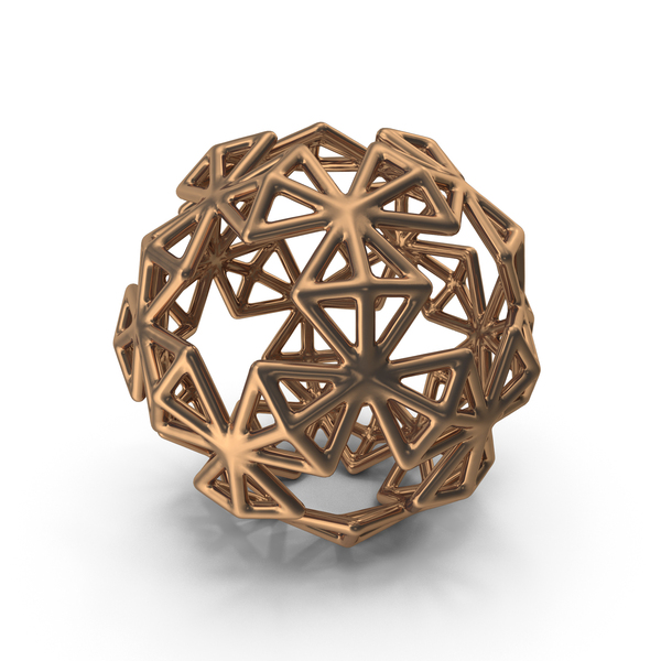 Voronoi: Geometric Shape Bronze PNG & PSD Images