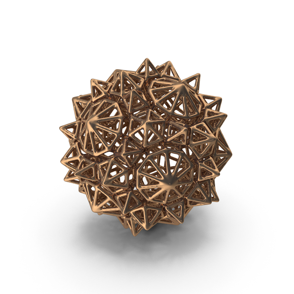 Voronoi: Geometric Shape Bronze PNG & PSD Images