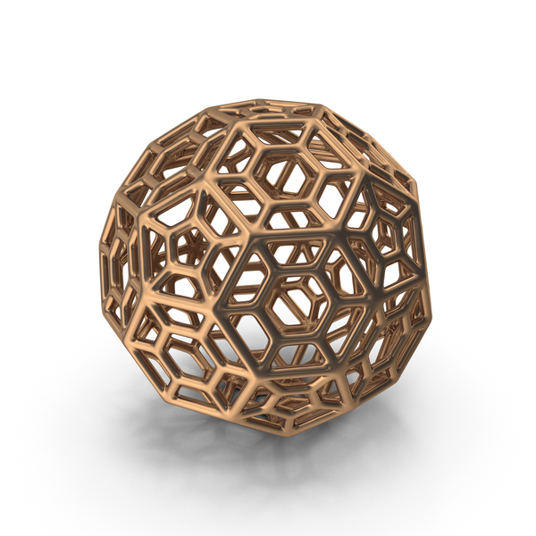 Voronoi: Geometric Shape Bronze PNG & PSD Images