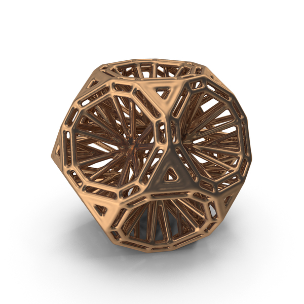 Voronoi: Geometric Shape Bronze PNG & PSD Images