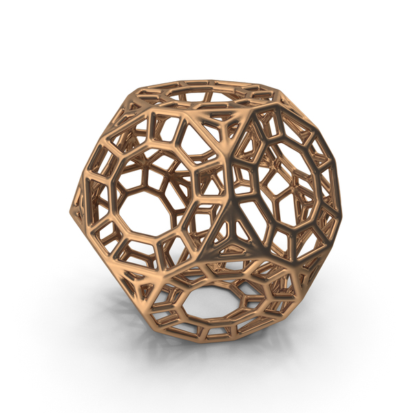 Voronoi: Geometric Shape Bronze PNG & PSD Images