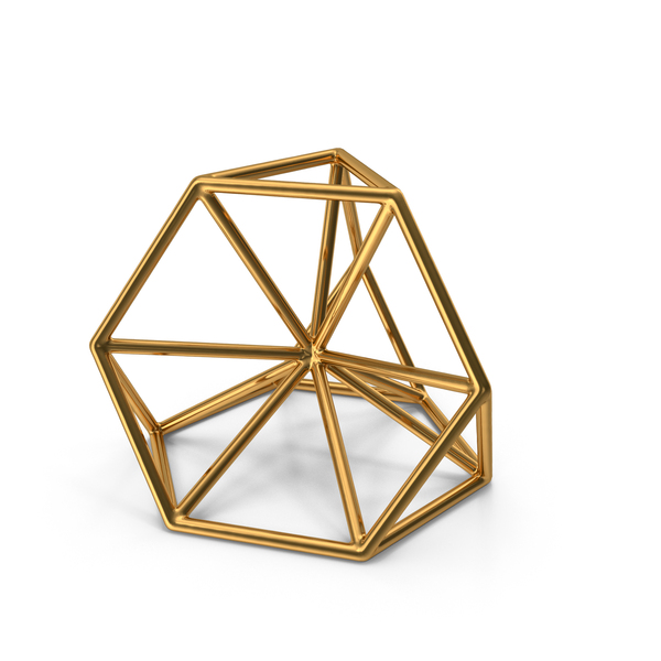 Voronoi: Geometric Shape Gold PNG & PSD Images