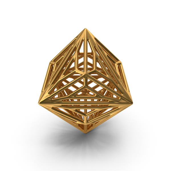 Voronoi: Geometric Shape Gold PNG & PSD Images