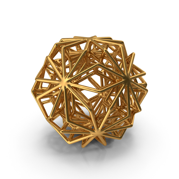 Voronoi: Geometric Shape Gold PNG & PSD Images