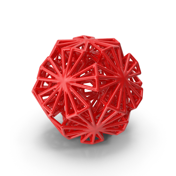 Voronoi: Geometric Shape Plastic Red PNG & PSD Images