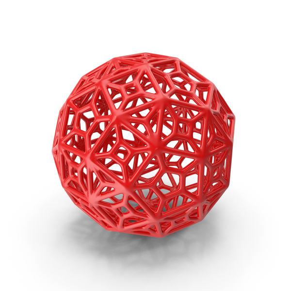 Voronoi: Geometric Shape Plastic Red PNG & PSD Images