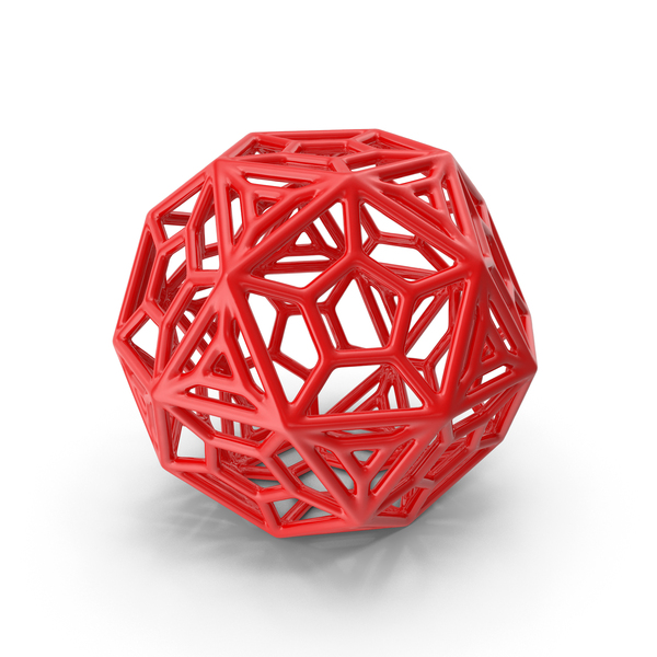 Voronoi: Geometric Shape Plastic Red PNG & PSD Images