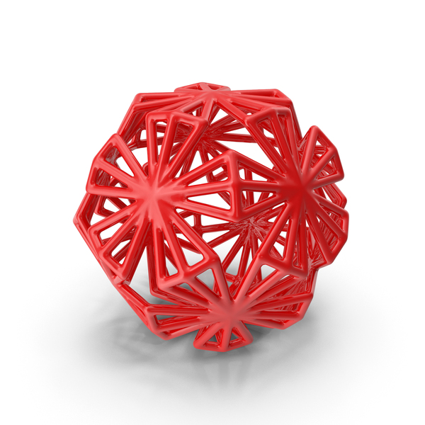 Voronoi: Geometric Shape Plastic Red PNG & PSD Images