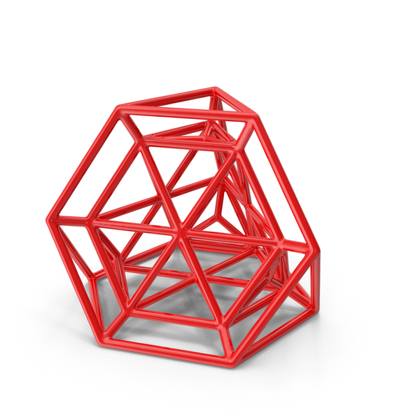 Voronoi: Geometric Shape Plastic Red PNG & PSD Images