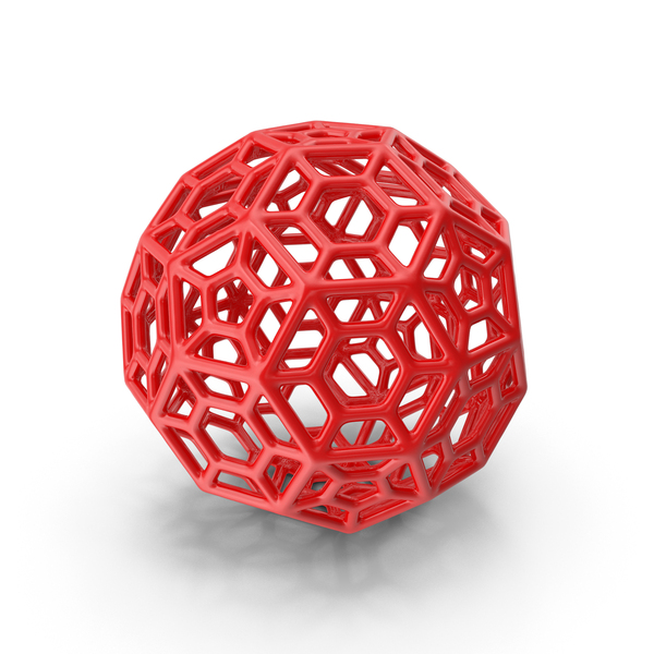 Voronoi: Geometric Shape Plastic Red PNG & PSD Images