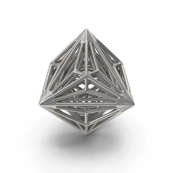 Voronoi: Geometric Shape Silver PNG & PSD Images