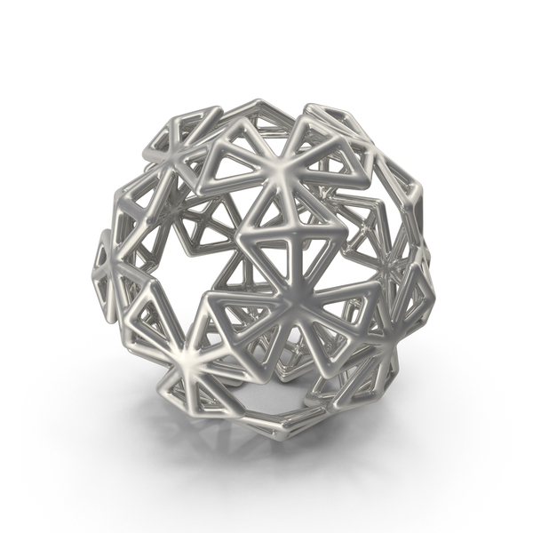 Voronoi: Geometric Shape Silver PNG & PSD Images