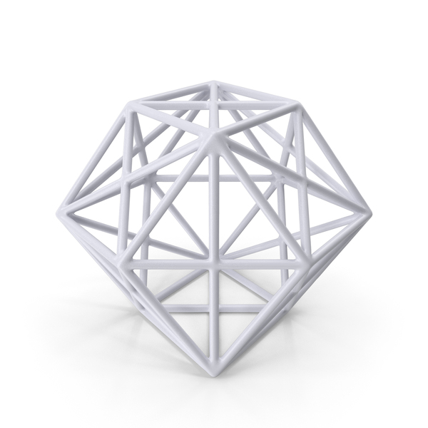 Voronoi: Geometric Shape White PNG & PSD Images