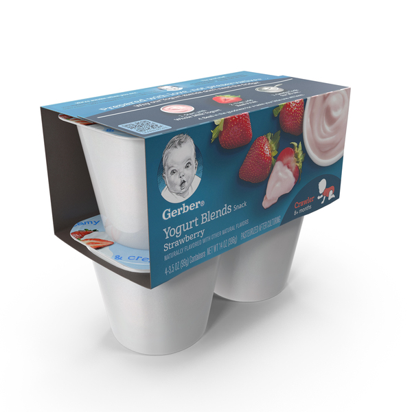 Gerber Strawberry Yogurt Packaging PNG Images & PSDs for Download ...